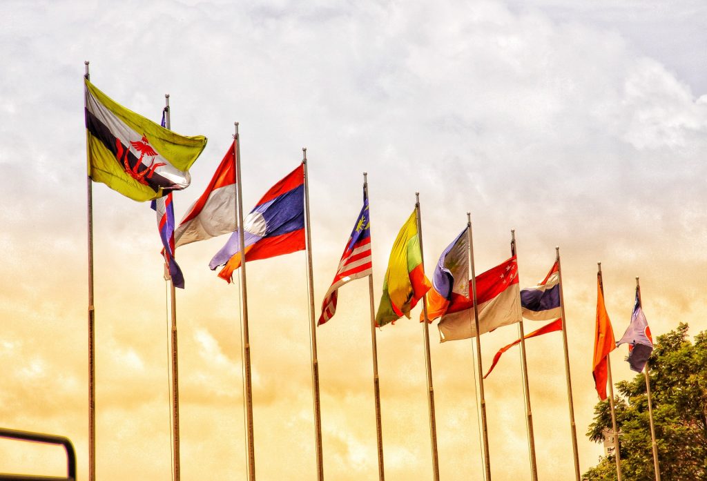 ASEAN Mitglieder Flaggen