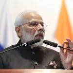 Narendra Modi am Rednerpult